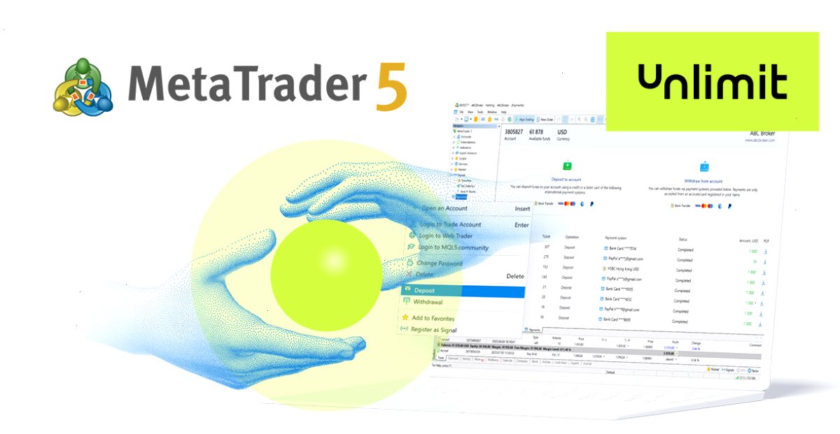 MetaTrader 5内置支付功能添加新提供商 - Unlimit